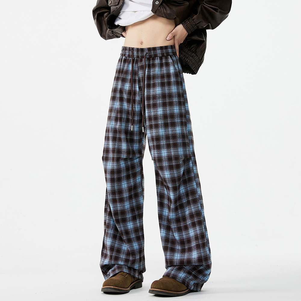 Mens Casual American-Style Checkerboard Pants - Image 4