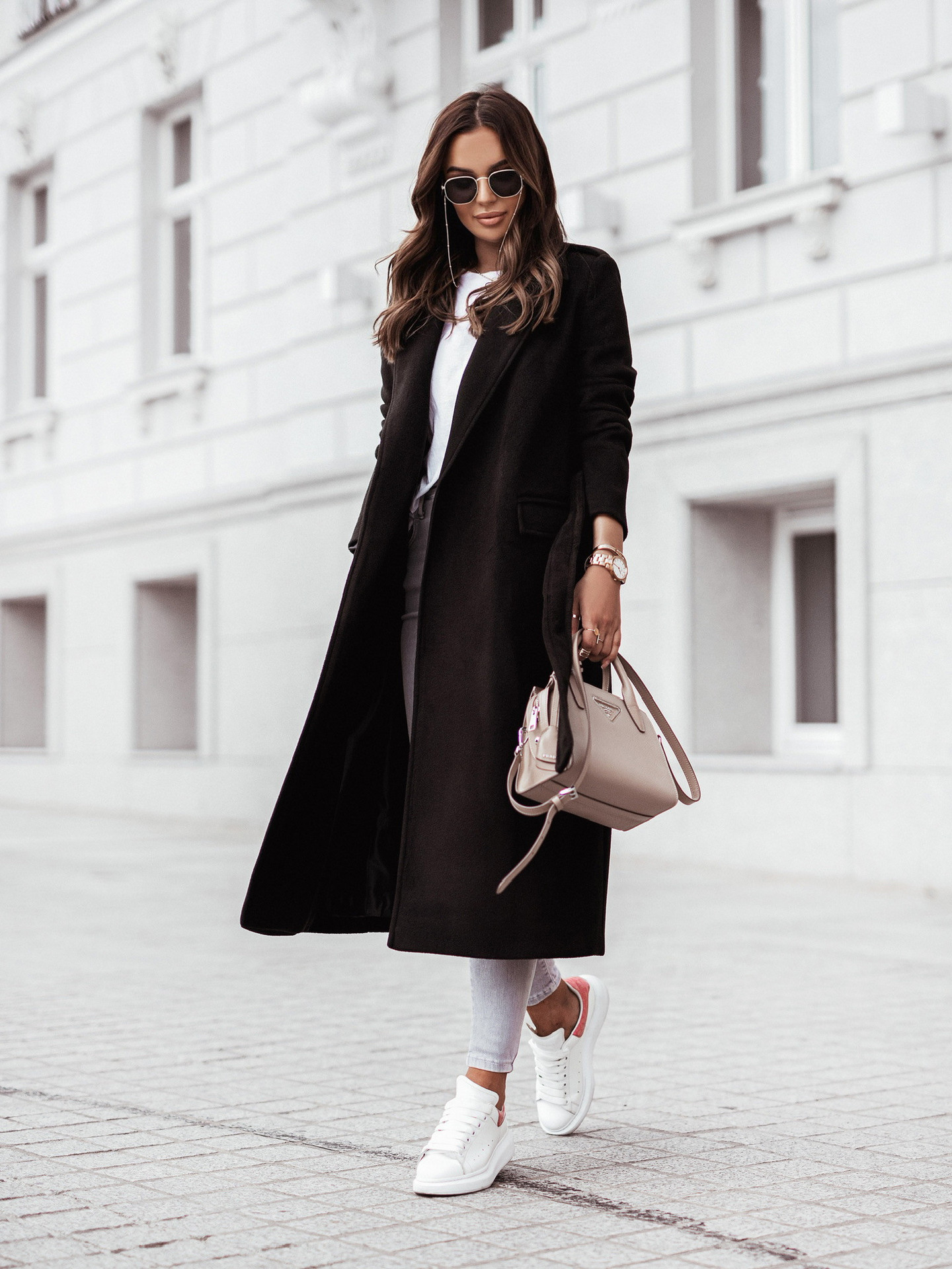 Long Sleeve V-neck Tie Woolen Coat Women's Clothing - Image 6