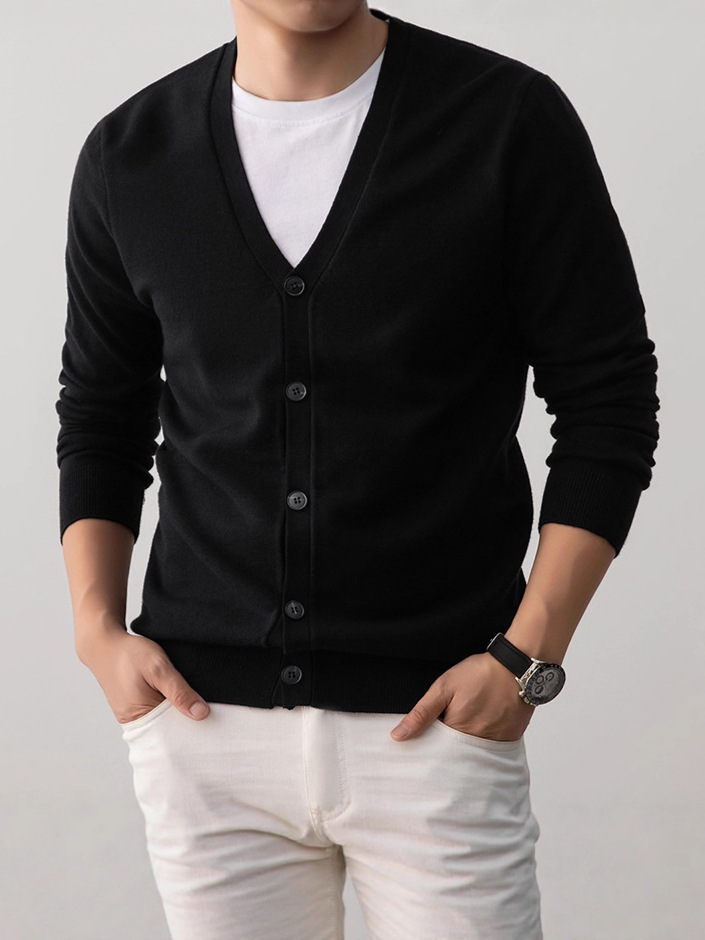 Korean-style Loose-fit Knit Sweater Coat - Image 4