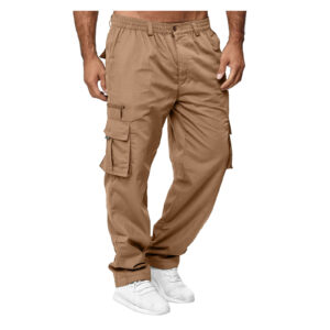 Men's EBay Casual Multi-Pocket Loose Straight Overalls Outdoor Pants Fitness Pants
