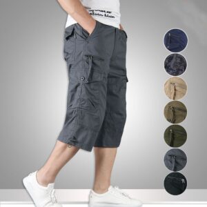 Wholesale Capri Pants Men's Overalls Pants Men's Loose Thin Men's Multi-pocket Outdoor Sports Casual Shorts