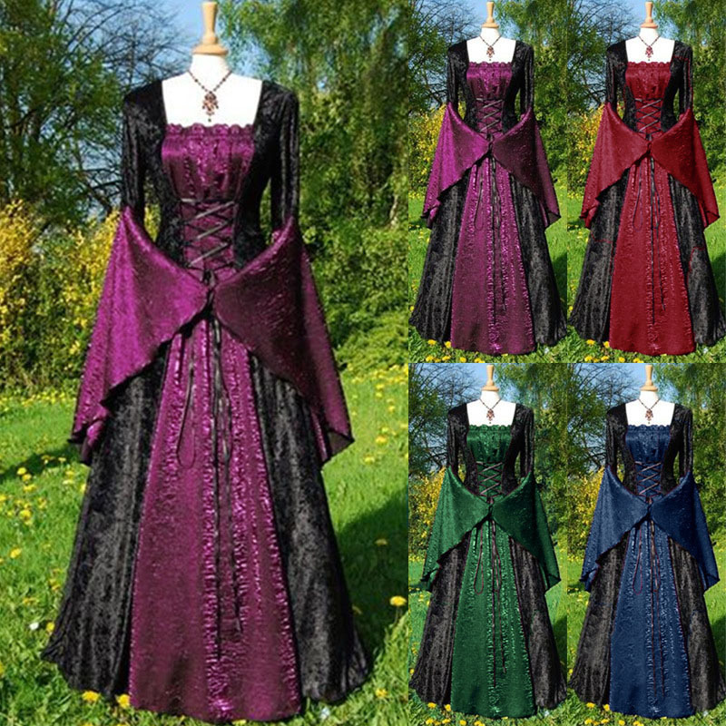 Medieval Court-style Vintage Gown Dress