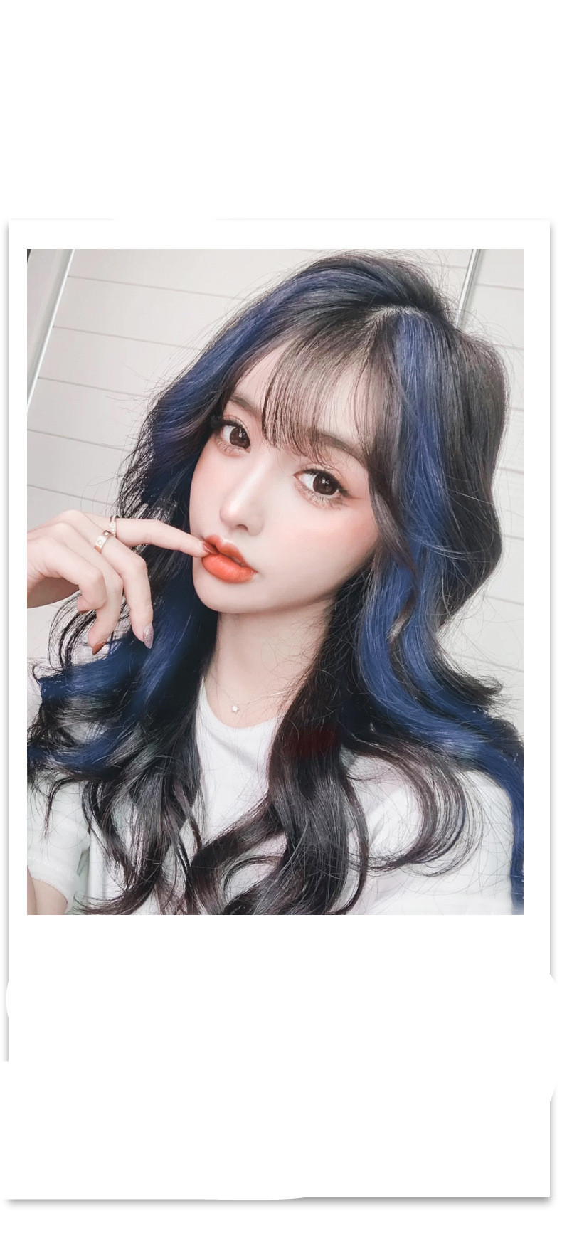 Gradient Female Long Curly Hair Wig Patch - Image 4
