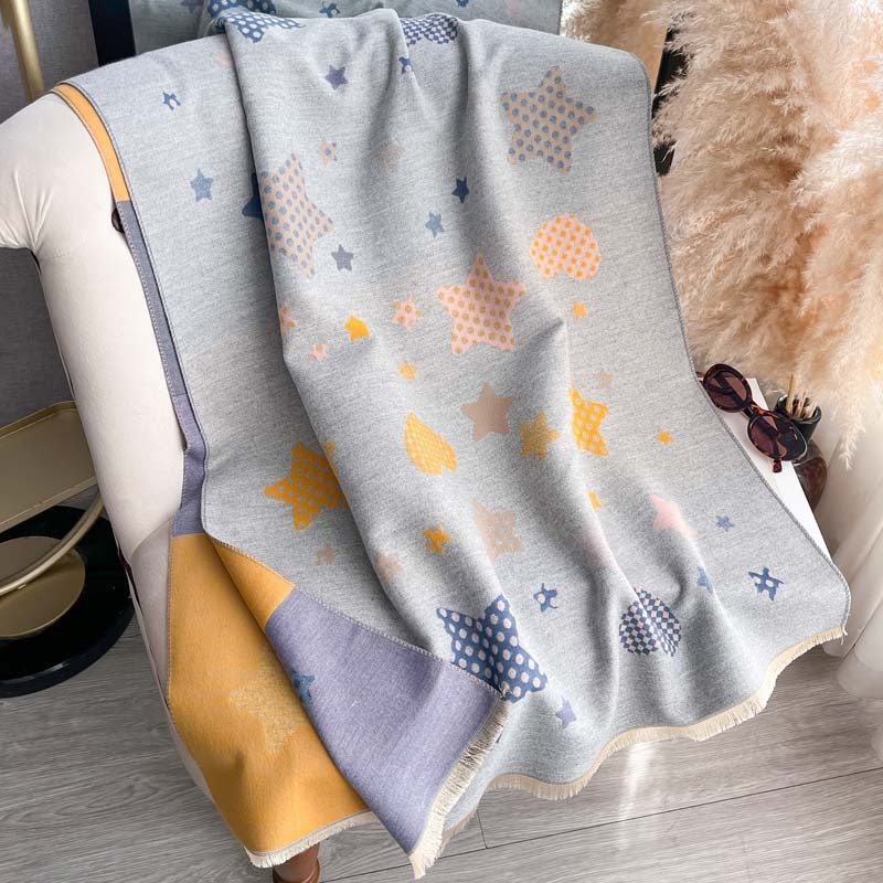 Womens Double-sided Scarfshawl Skin-friendly Thick And Warm - Image 8