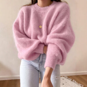 Women's Round-neck Loose-fit Knitted Sweater